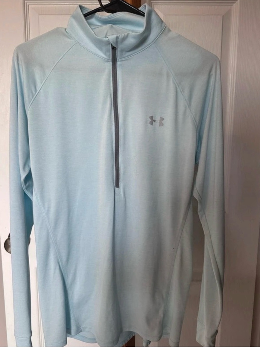 Under Armour Light Blue women’s 1/2 zip Performance Top